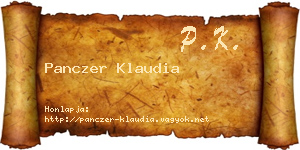Panczer Klaudia névjegykártya
